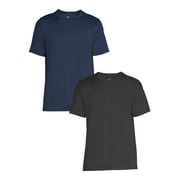 Athletic Works Men's \u0026 Big Men's Active Jersey Workout Tee Shirt 2 Pack, Sizes S-3XL